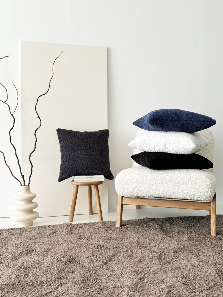 Terracotta Soft & Textured Throw Pillow Cover, Curly Boucle Boho Lumbar Pillow Case, Hidden Zipper, Cozy Farmhouse Decor, Any Size, 20x20