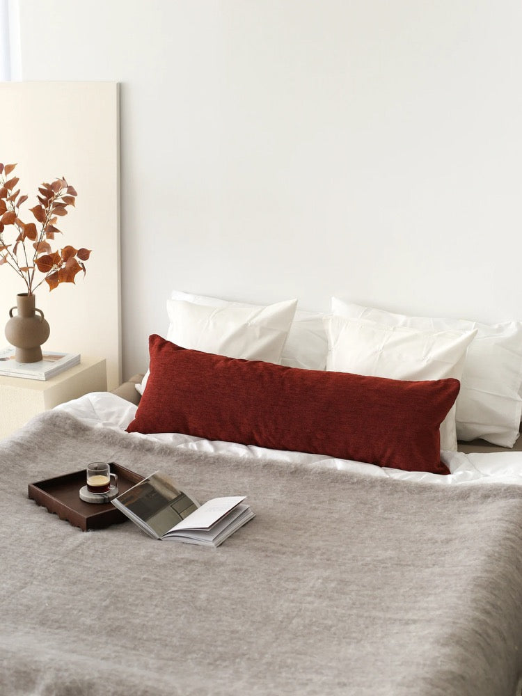 Linen Lumbar Pillow Cover, Oversized Large Linen Body Pillow Case, Soft Linen Long Cushion Cover, Hidden Zipper, 20 Color Options, All Sizes