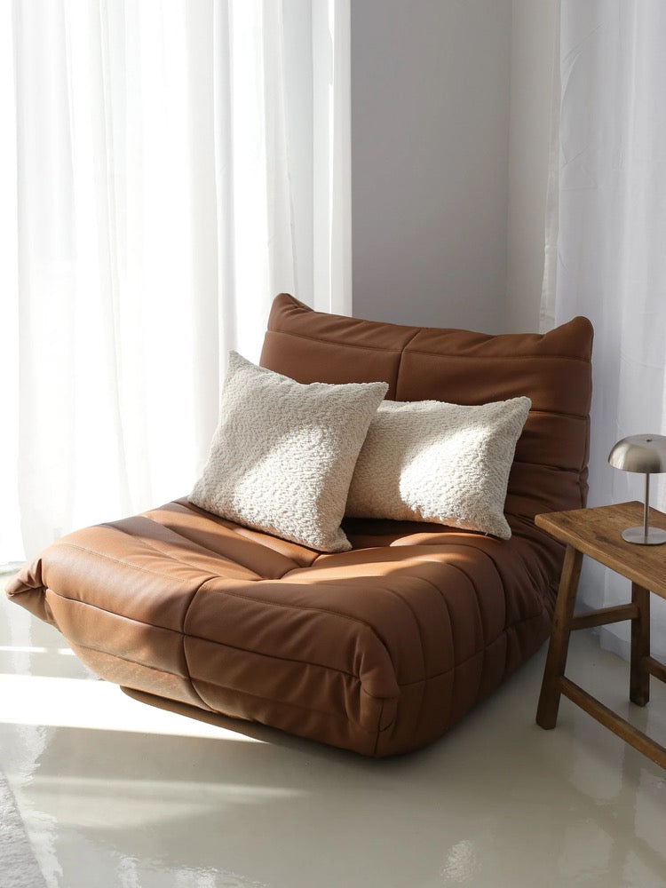 Terracotta Soft & Textured Throw Pillow Cover, Curly Boucle Boho Lumbar Pillow Case, Hidden Zipper, Cozy Farmhouse Decor, Any Size, 20x20