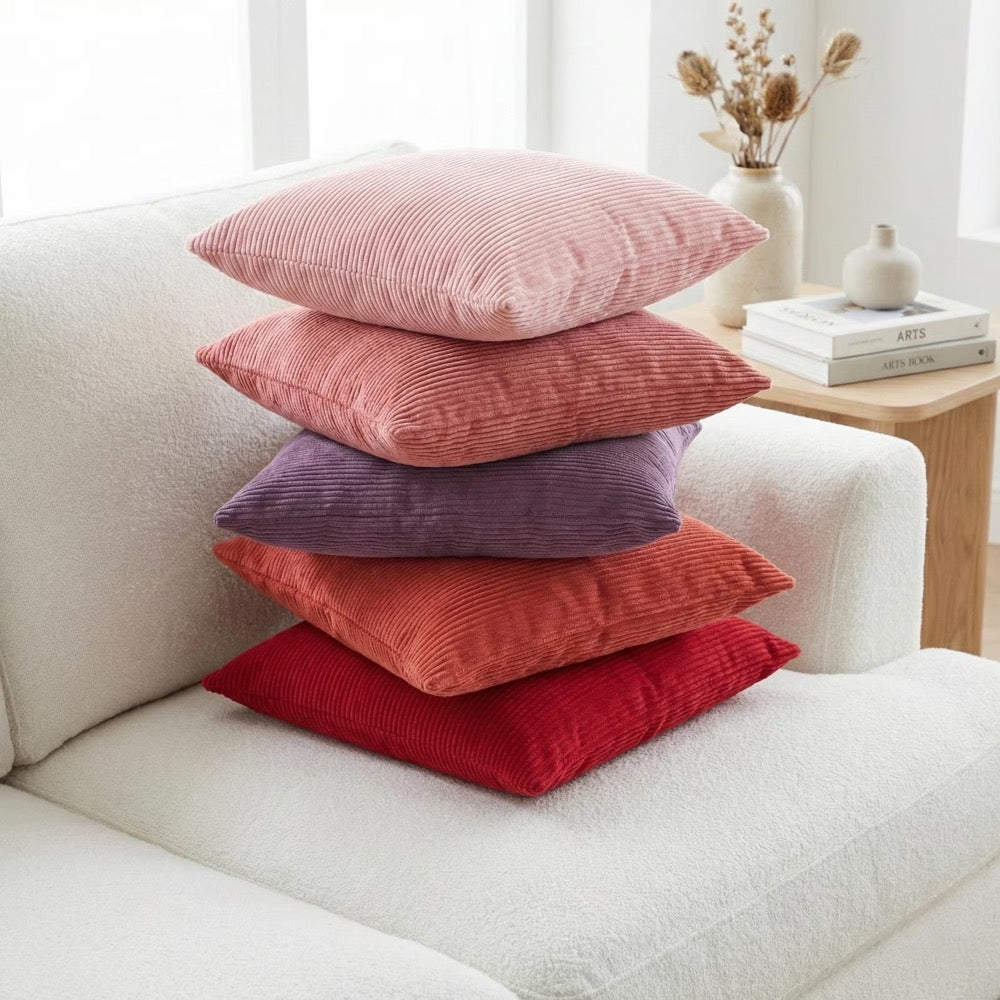 Corduroy Caramel Cushion Cover, Warm Cozy Ribbed Textured Throw Pillow Case, Any Size